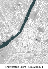 vector map of the city of Angers, Maine-et-Loire, Pays de la Loire, France