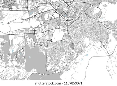 vector map of the city of Ankara, Turkey