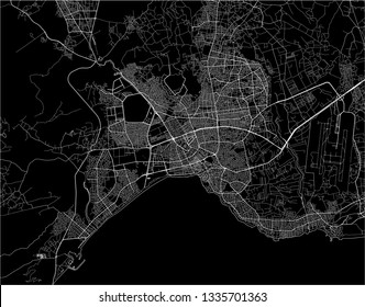 vector map of the city of Antalya, Turkey