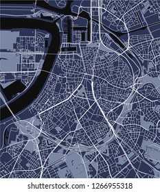 vector map of the city of Antwerp, Belgium