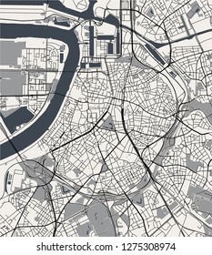 vector map of the city of Antwerp, Belgium