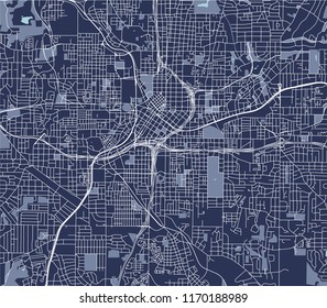 vector map of the city of Atlanta, USA