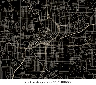 Vector Map Of The City Of Atlanta, USA