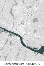 vector map of the city of Austin, Texas, USA