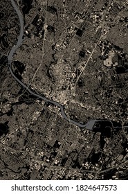 vector map of the city of Austin, Texas, USA