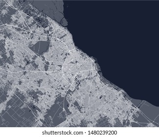 vector map of the city of Autonomous City of Buenos Aires, Argentina, South America