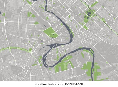 vector map of the city of Baghdad, Iraq