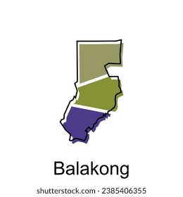 Mapa vectorial Ciudad de diseño de Balakong, ilustración de alto nivel País en Asia