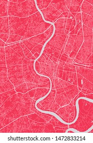 vector map of the city of Bangkok, Krung Thep Maha Nakhon, Kingdom of Thailand