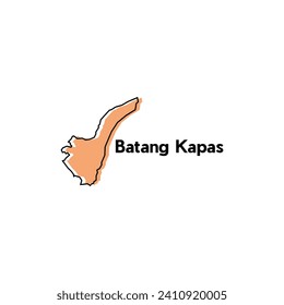 vector Map City of Batang Kapas modern outline, High detailed vector illustration vector Design Template, suitable for your company