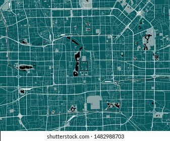 vector map of the city of Beijing, China