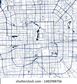 vector map of the city of Beijing, China
