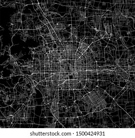 vector map of the city of Beijing, China