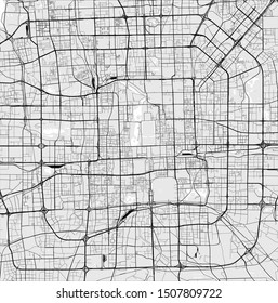 vector map of the city of Beijing, China
