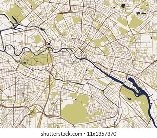 vector map of the city of Berlin, Germany