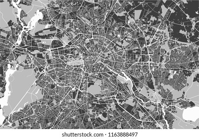vector map of the city of Berlin, Germany