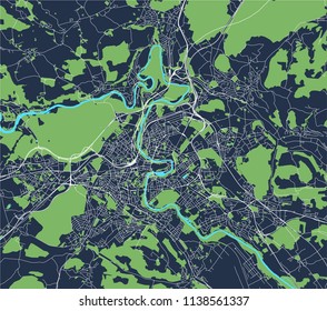 vector map of the city of Bern, Switzerland