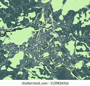 vector map of the city of Bern, Switzerland