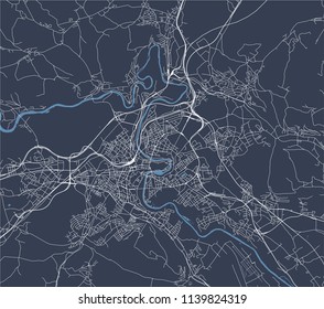 vector map of the city of Bern, Switzerland