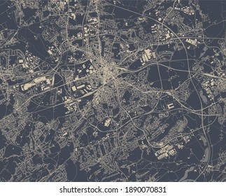 mapa vector de la ciudad de Bochum, Arnsberg, Alemania