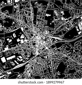 vector map of the city of Bochum, Arnsberg, Germany