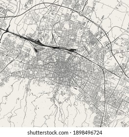 vector map of the city of Bologna, Emilia-Romagna, Italy