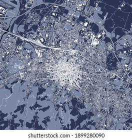 vector map of the city of Bologna, Emilia-Romagna, Italy