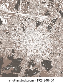 vector map of the city of Bologna, Emilia-Romagna, Italy