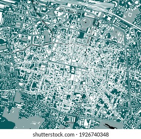 vector map of the city of Bologna, Emilia-Romagna, Italy