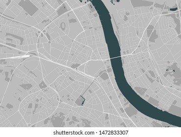 vector map of the city of Bonn, Germany, North Rhine-Westphalia, Cologne