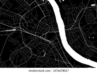 vector map of the city of Bonn, Germany, North Rhine-Westphalia, Cologne