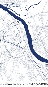 vector map of the city of Bonn, Germany, North Rhine-Westphalia, Cologne