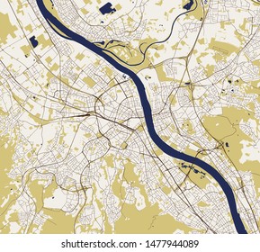 vector map of the city of Bonn, Germany, North Rhine-Westphalia, Cologne