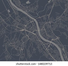 vector map of the city of Bonn, Germany, North Rhine-Westphalia, Cologne