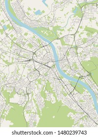 vector map of the city of Bonn, Germany, North Rhine-Westphalia, Cologne