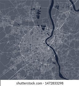 vector map of the city of Bordeaux, France, Nouvelle-Aquitaine, Gironde