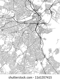 vector map of the city of Boston, USA svg