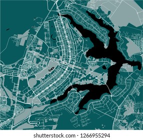 vector map of the city of Brasilia, capital of Brazil