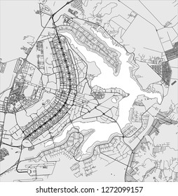 vector map of the city of Brasilia, capital of Brazil