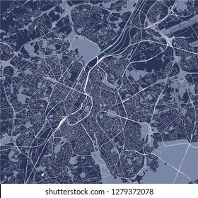 vector map of the city of Brussels, Belgium