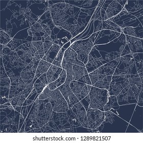 vector map of the city of Brussels, Belgium