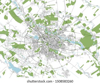 vector map of the city of Bucharest, Romania