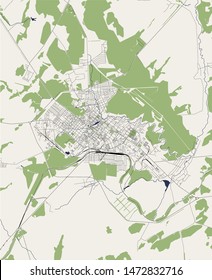 vector map of the city of Bugulma, Russia, Tatarstan