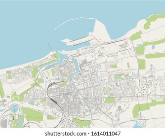 vector map of the city of Calais, Pas-de-Calais, Hauts-de-France, France