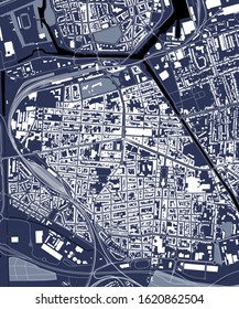 vector map of the city of Calais, Pas-de-Calais, Hauts-de-France, France