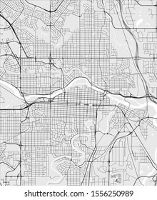 vector map of the city of Calgary, Canada