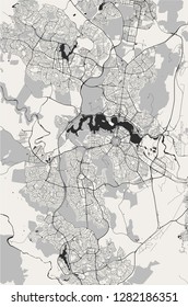 vector map of the city of Canberra, Australian Capital Territory, Australia svg