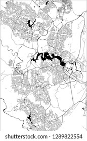 vector map of the city of Canberra, Australian Capital Territory, Australia