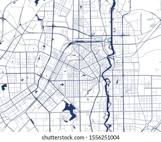 vector map of the city of Changchun, China