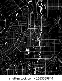 vector map of the city of Changchun, China